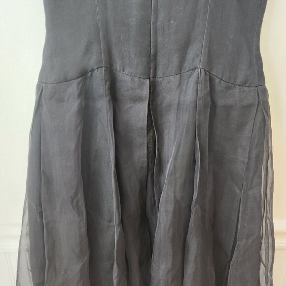 RARE Carolina Herrera 100% Silk Corset Sleeveless Midi Dress Evening Gown 8 - Picture 6 of 9
